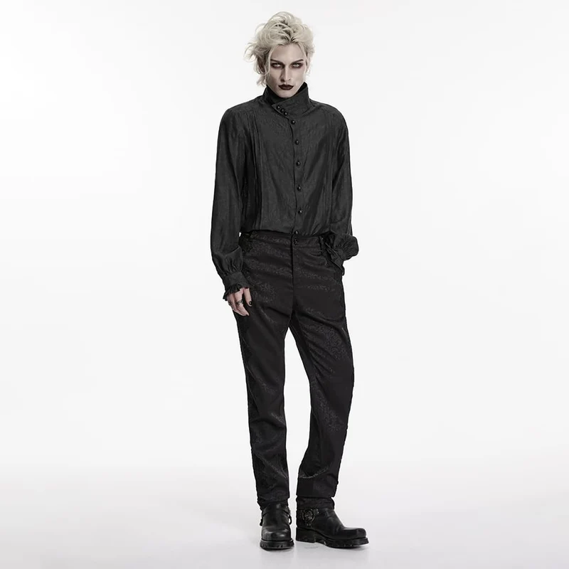 Gothic-Hose für Herren mit floralem Jacquard-Print