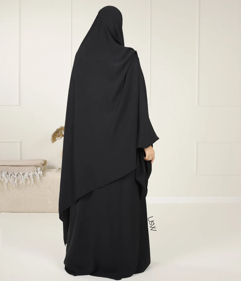 A-Linie PUFF Abaya Jazz – UsW – Schwarz