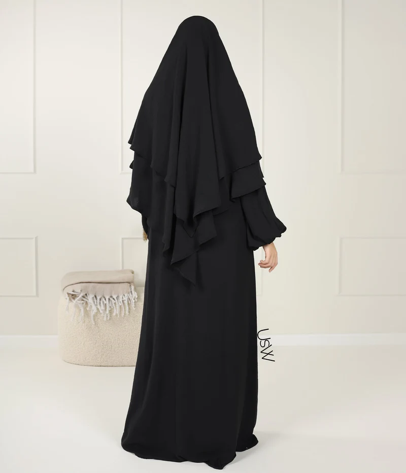 A-Linie PUFF Abaya Jazz – UsW – Schwarz