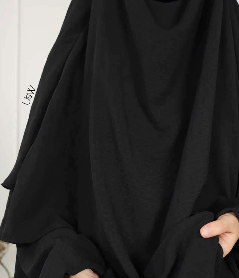 A-Linie PUFF Abaya Jazz – UsW – Schwarz