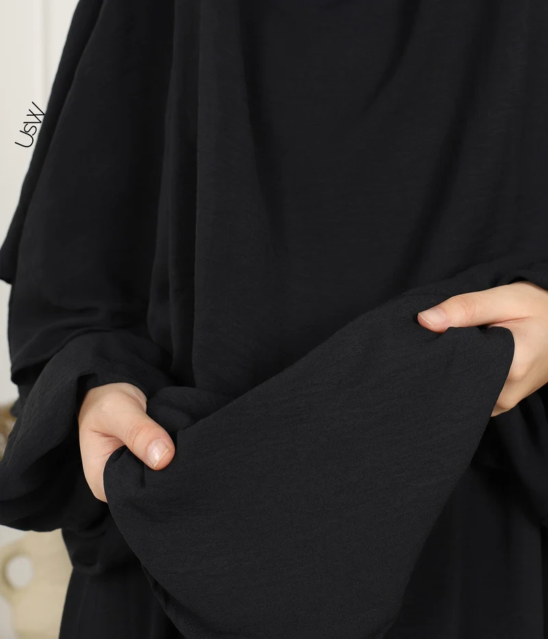 A-Linie PUFF Abaya Jazz – UsW – Schwarz