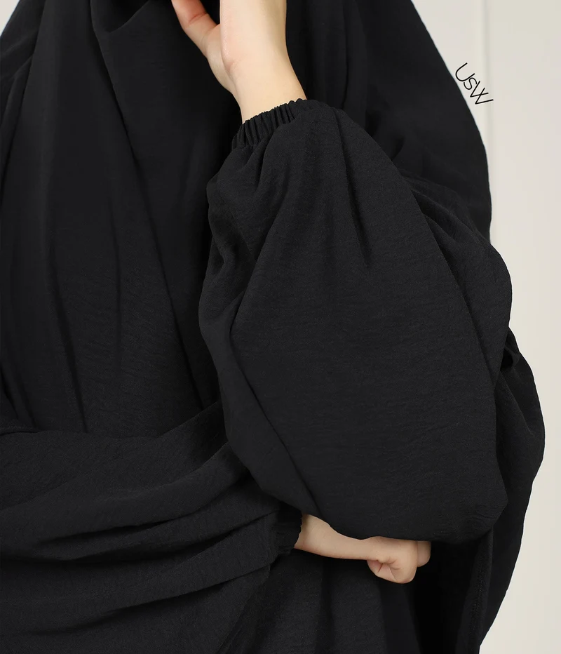 A-Linie PUFF Abaya Jazz – UsW – Schwarz