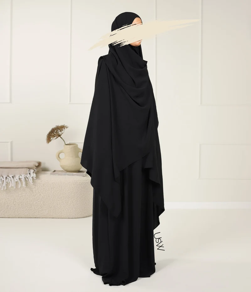 A-Linie PUFF Abaya Jazz – UsW – Schwarz