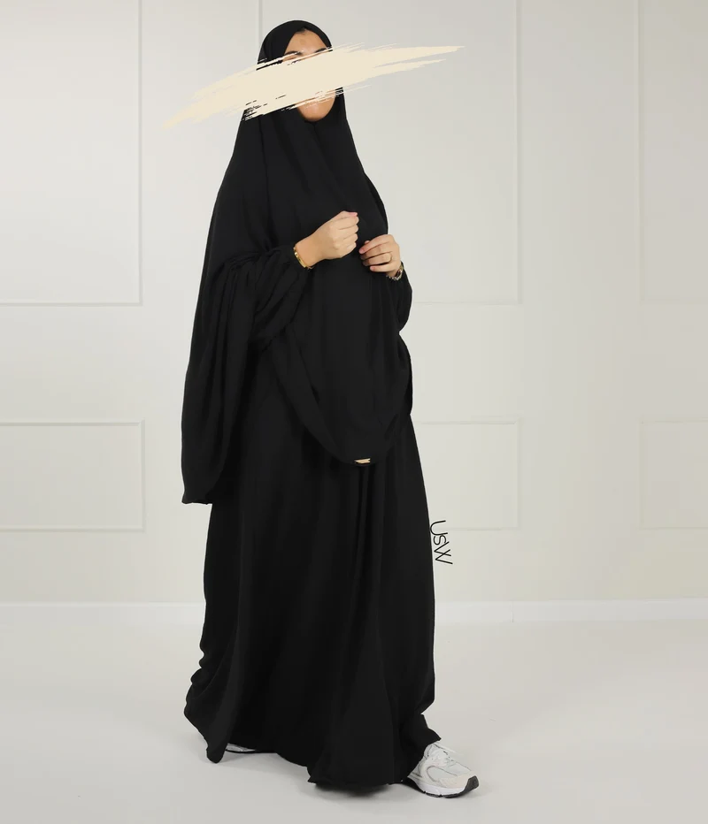 A-Linie PUFF Abaya Jazz – UsW – Schwarz