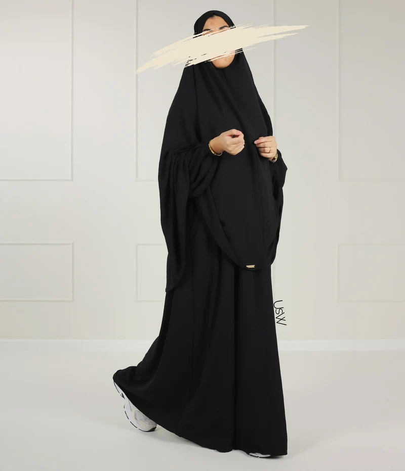 A-Linie PUFF Abaya Jazz – UsW – Schwarz