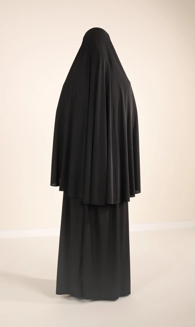 Premium Jersey Hip Khimar + Rock - Schwarz