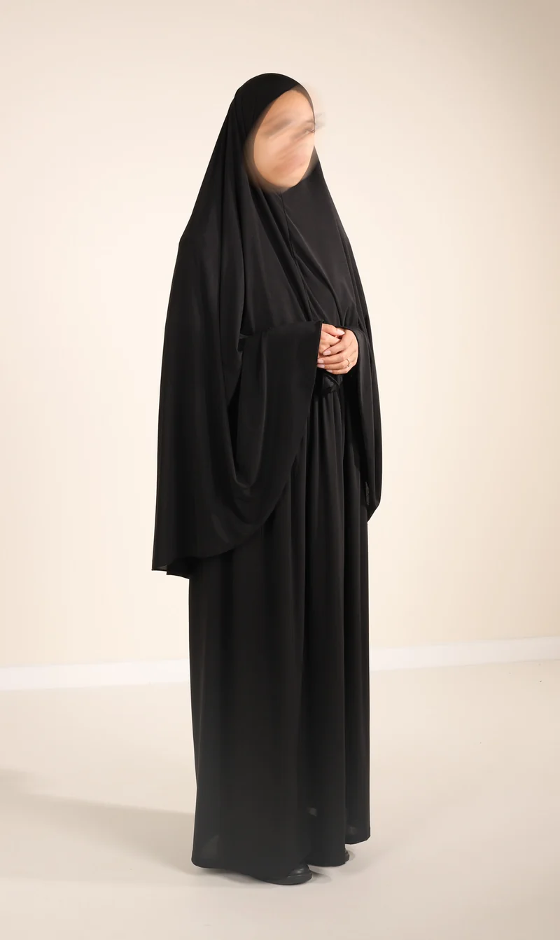 Premium Jersey Hip Khimar + Rock - Schwarz