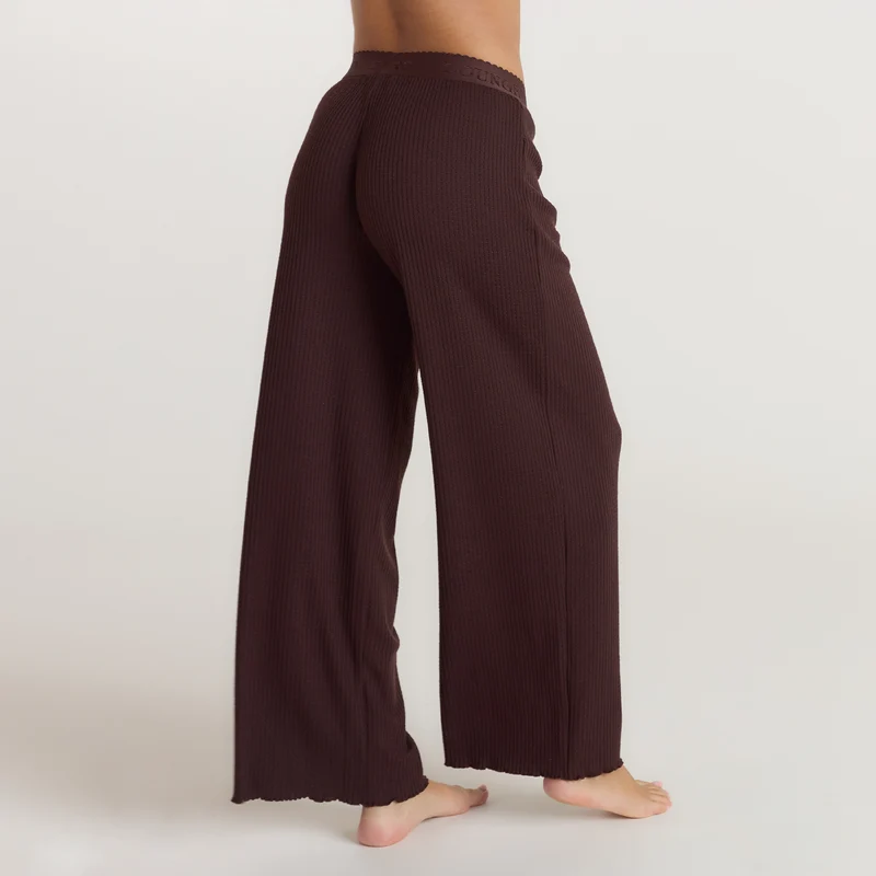 Soft Waffle Pyjama-Hose - Dunkle Schokolade
