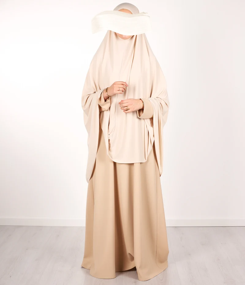 Jersey Premium KNIE Khimar - Nude Beige