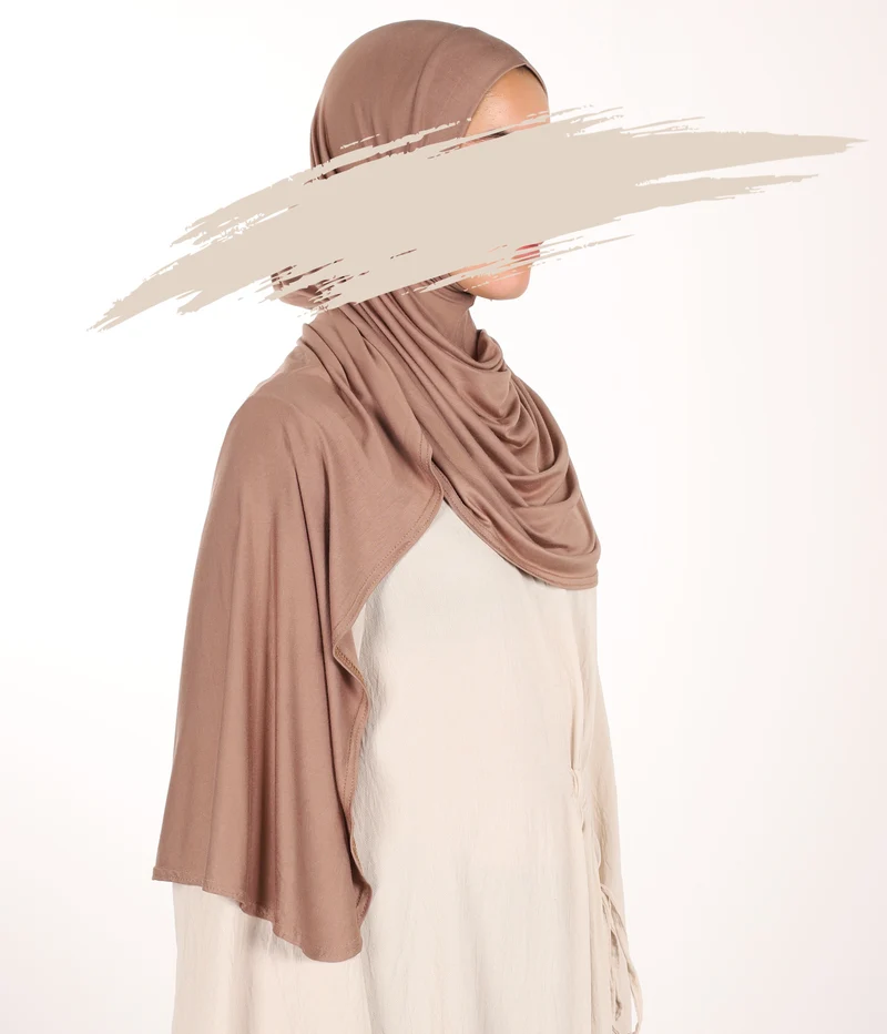 Viskose Instant Hijaab FNR – Warmes Taupe