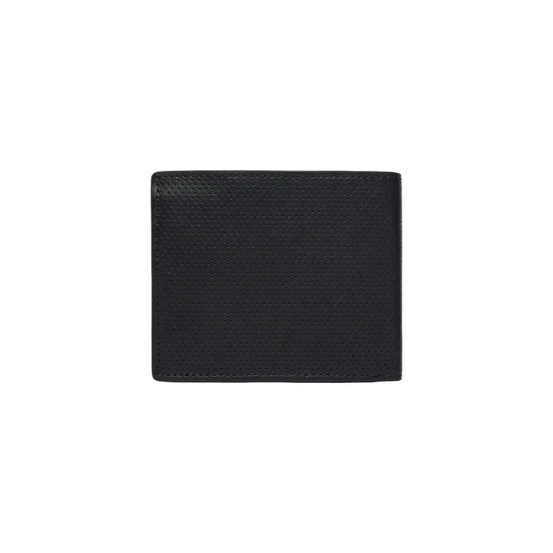 Tommy Hilfiger Herren-Ledergeldbörse, schwarz, 11 x 9 cm