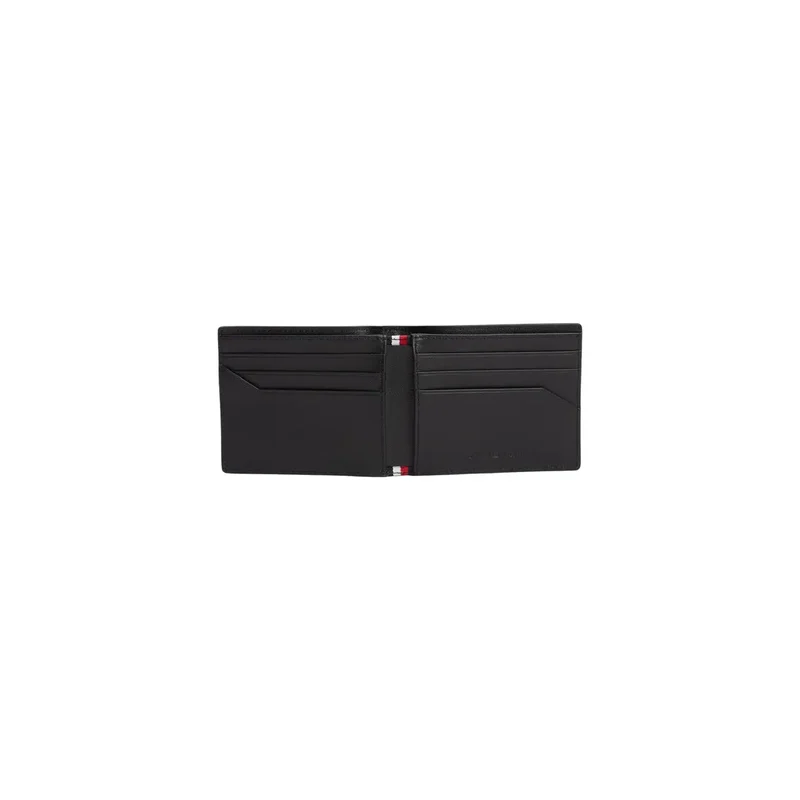 Tommy Hilfiger Herren-Business-Geldbörse aus schwarzem Leder