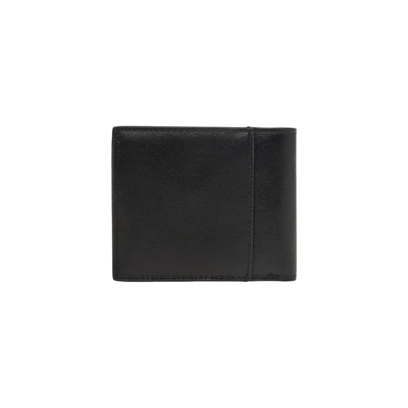 Calvin Klein Herren-Ledergeldbörse, schwarz, 11 x 9 x 2 cm