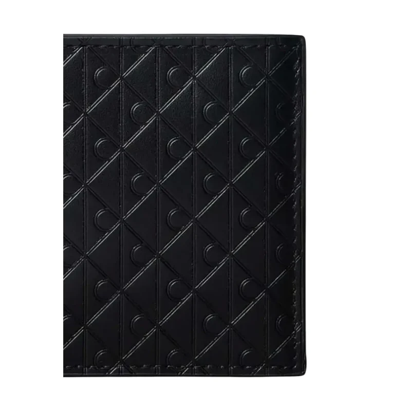 Calvin Klein Herren-Geldbörse aus schwarzem Leder, 11 x 9,5 cm
