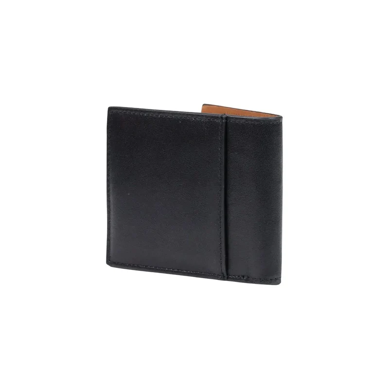 Calvin Klein Herren-Ledergeldbörse, schwarz, 11 x 9,5 cm