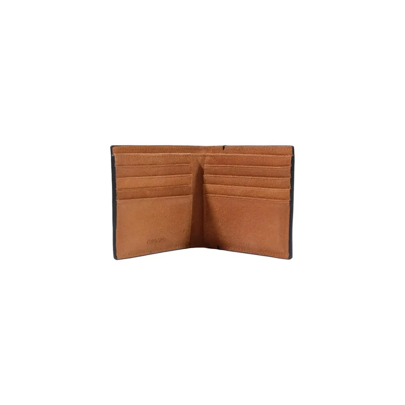 Calvin Klein Herren-Ledergeldbörse, schwarz, 11 x 9,5 cm