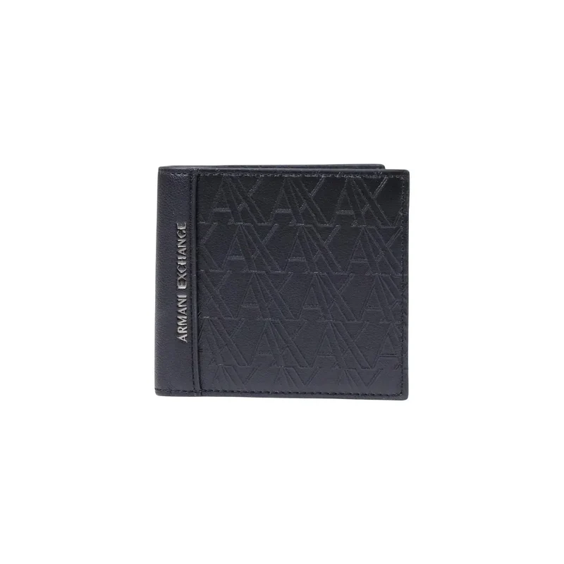 Armani Exchange Schwarze Herren-Geldbörse aus Polyester, B 11 cm, H 9 cm