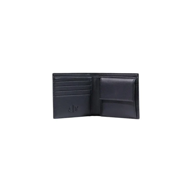 Armani Exchange Schwarze Herren-Geldbörse aus Polyester, B 11 cm, H 9 cm