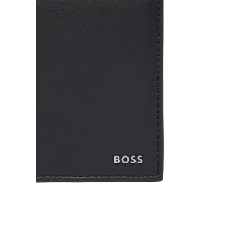 Boss Herren-Geldbörse aus schwarzem Polyurethan, 12 x 9 cm