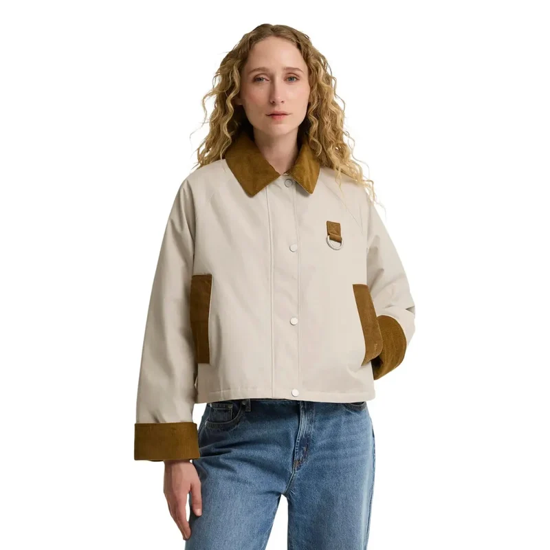 Barbour Damen Beige Baumwoll-Freizeitblazer-Jacke
