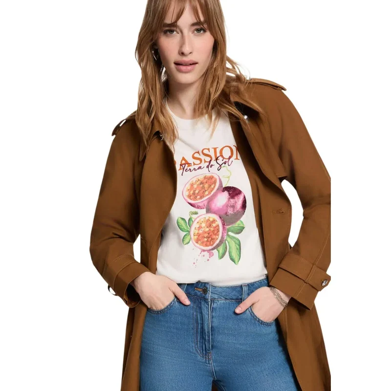 Morgan De Toi Damen-Blazer in Beige aus Polyester-Mischgewebe