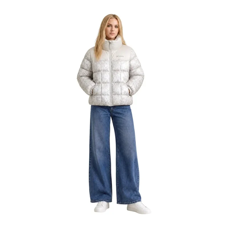 Columbia Damen-Blazer aus beigefarbenem Polyester mit Reißverschlusstaschen