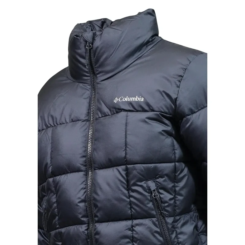 Columbia Schwarze, kurze Damen-Polyesterjacke mit Reißverschluss