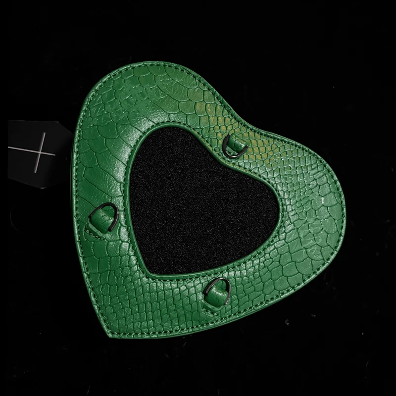 Gothic-Tasche für Damen, Teufelsauge, Fledermausflügel, Herz, Grün