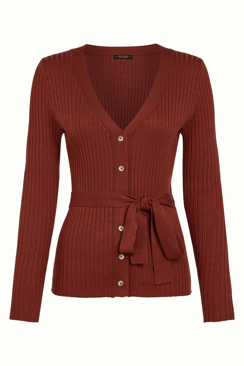 Mila Rib Cardi Match Knit
