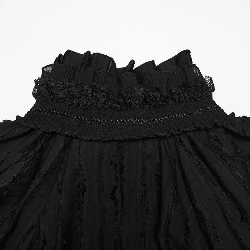 Gothic-Pullover für Herren mit Schleife und Rüschen