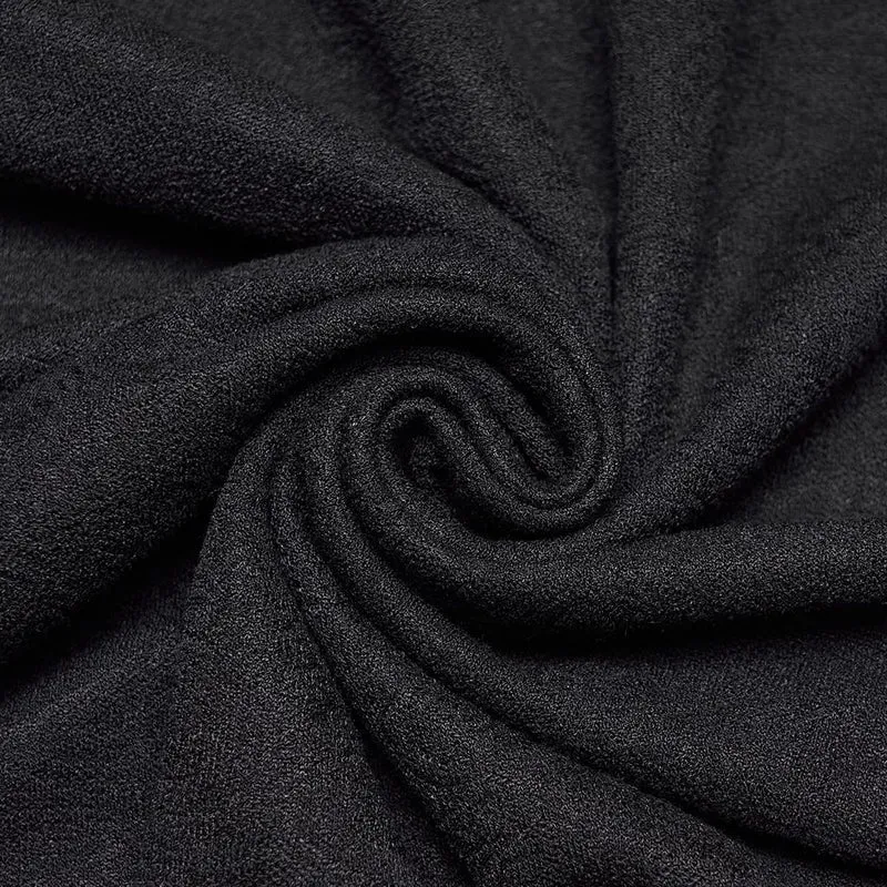 Gothic-Herren-Rollkragenpullover mit Aufklebern und langen Ärmeln
