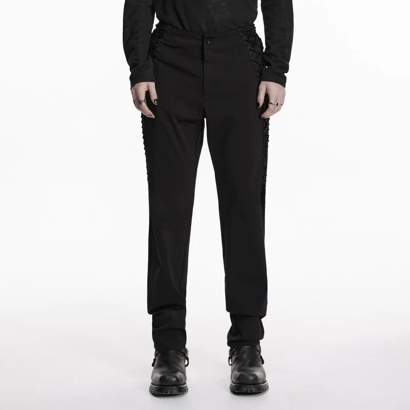 Minimalistische Gothic-Hose für Herren mit Riemen