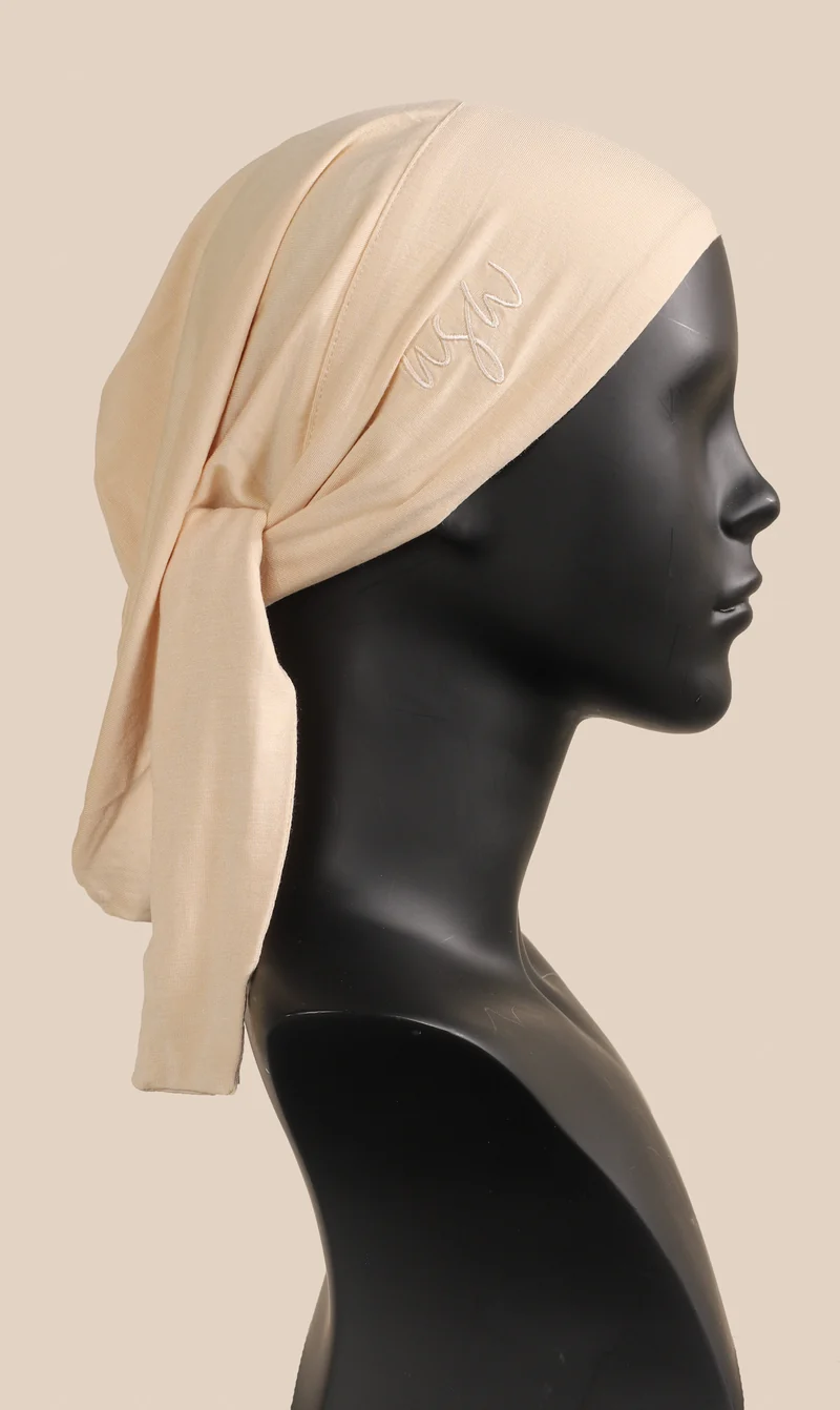Premium Baumwoll-Unterkappe - Hellbeige