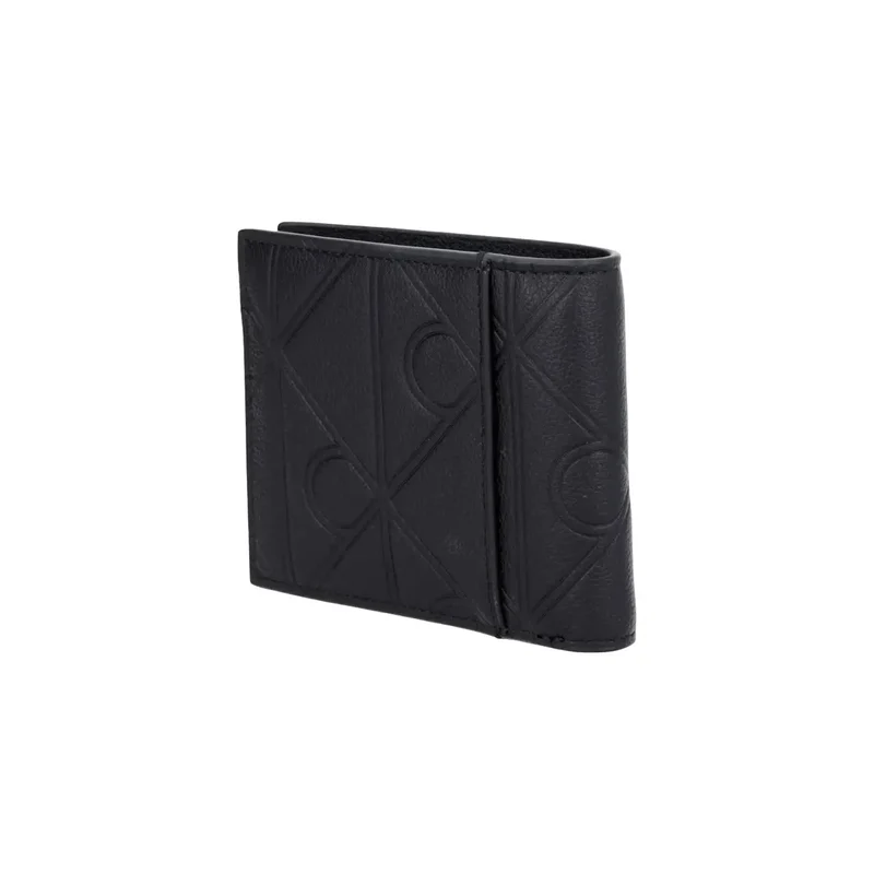 Calvin Klein Herren-Geldbörse aus schwarzem Leder mit Reißverschluss (B 2 x H 9 x L 2 cm)