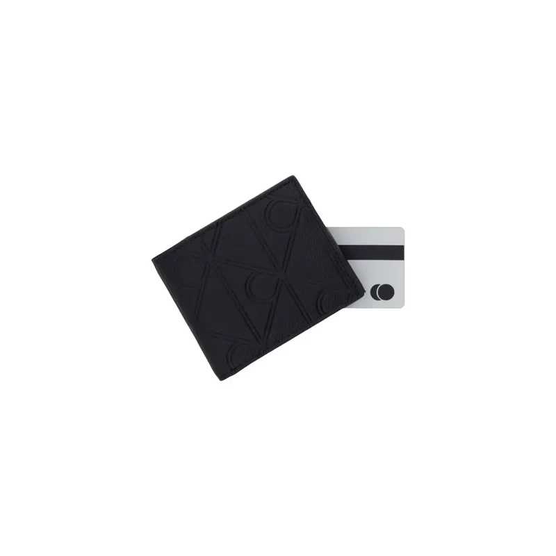 Calvin Klein Herren-Geldbörse aus schwarzem Leder mit Reißverschluss (B 2 x H 9 x L 2 cm)