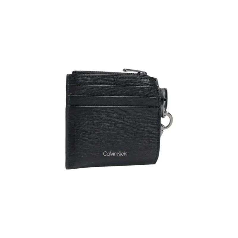 Calvin Klein Herren-Geldbörse aus schwarzem Leder mit Kartenhalter