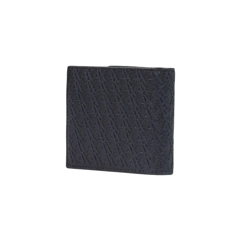 Armani Exchange Schwarze Herren-Geldbörse aus Polyester, 11 x 9 cm