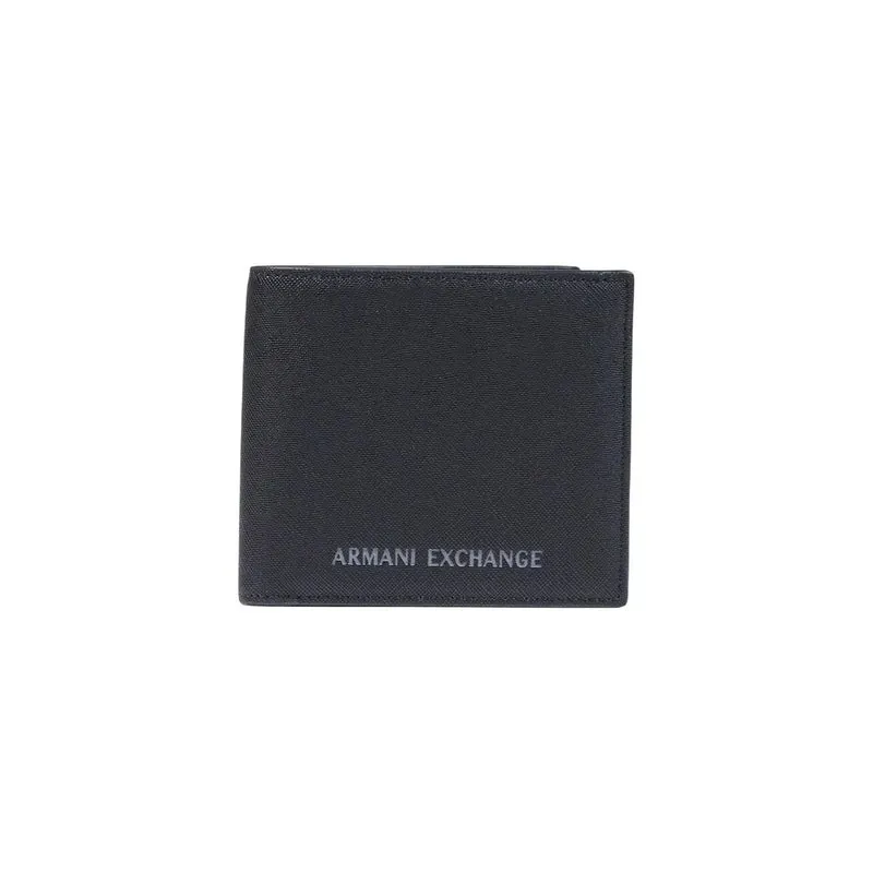Armani Exchange Schwarze Herren-Geldbörse aus Polyester, B 11 cm, H 9 cm
