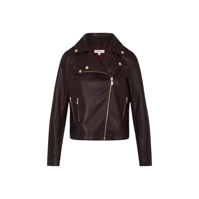 Morgan De Toi Damen-Blazer Bordeaux aus Kunstleder