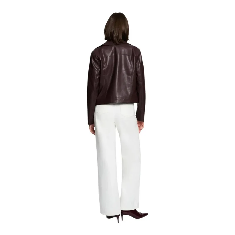 Morgan De Toi Damen-Blazer Bordeaux aus Kunstleder