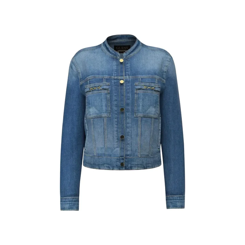 Guess Damen-Blazer aus blauer Baumwolle, Modell Ivy