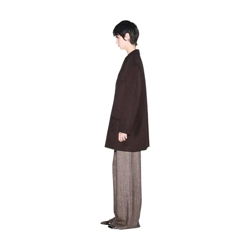 Armani Exchange Damenblazer aus braunem Wollmischgewebe