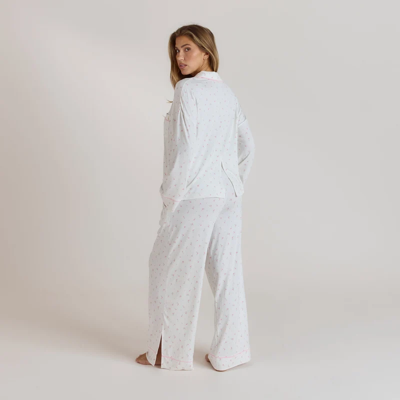 Modal Pyjamahose - Florales Muster