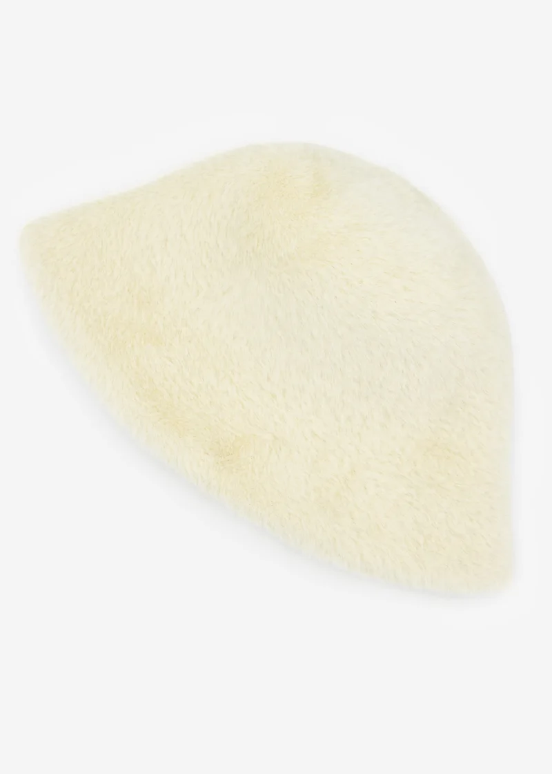 Hut aus Kunstfell - offwhite