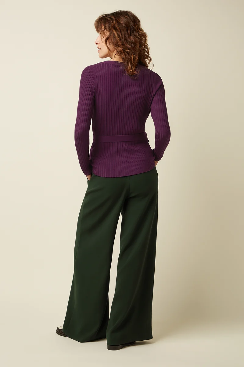 Mila Rib Cardi Match Knit