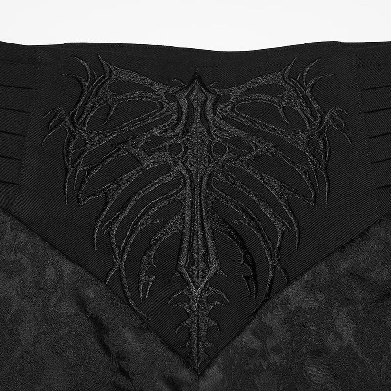Gothic-bestickte Faltenhose für Herren
