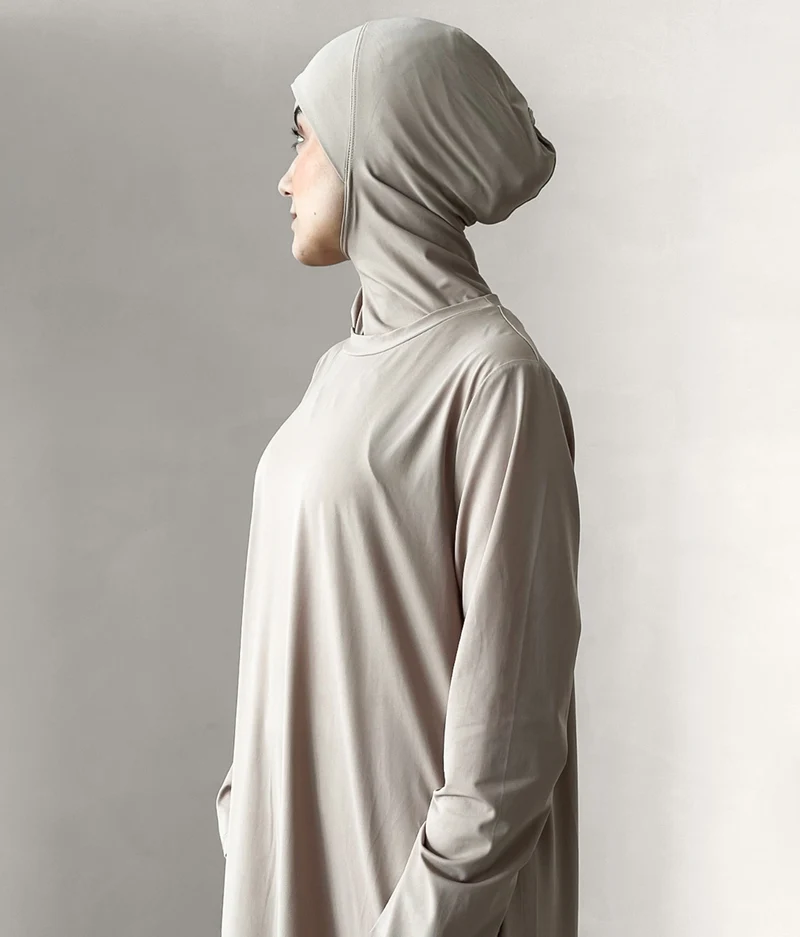 3-lagiger Burkini lang – Creme