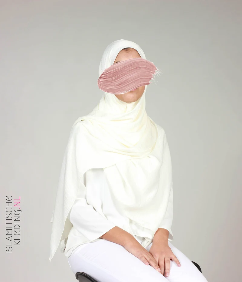 Seiden-Salwa-Schal 180 cm - Creme