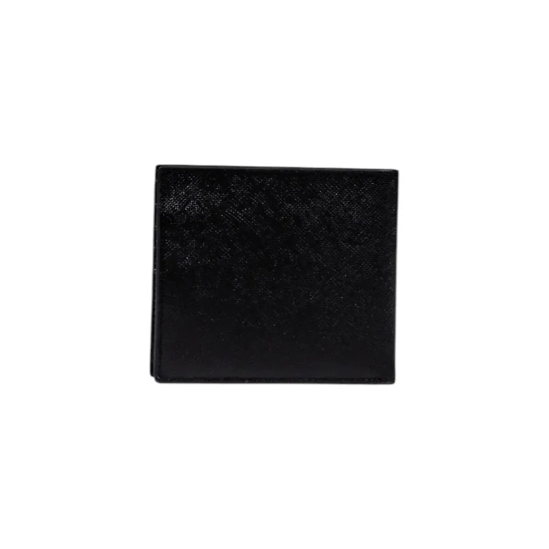 Armani Exchange Herren-Ledergeldbörse Schwarz 10x11x2