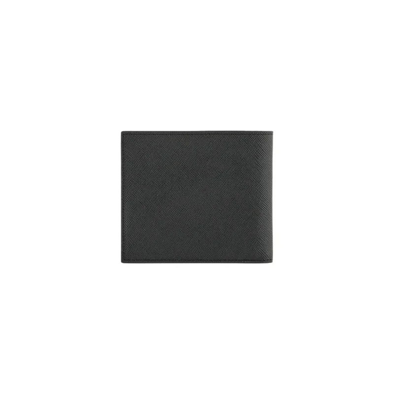 Armani Exchange Herren-Ledergeldbörse, schwarz, 11 x 9 cm